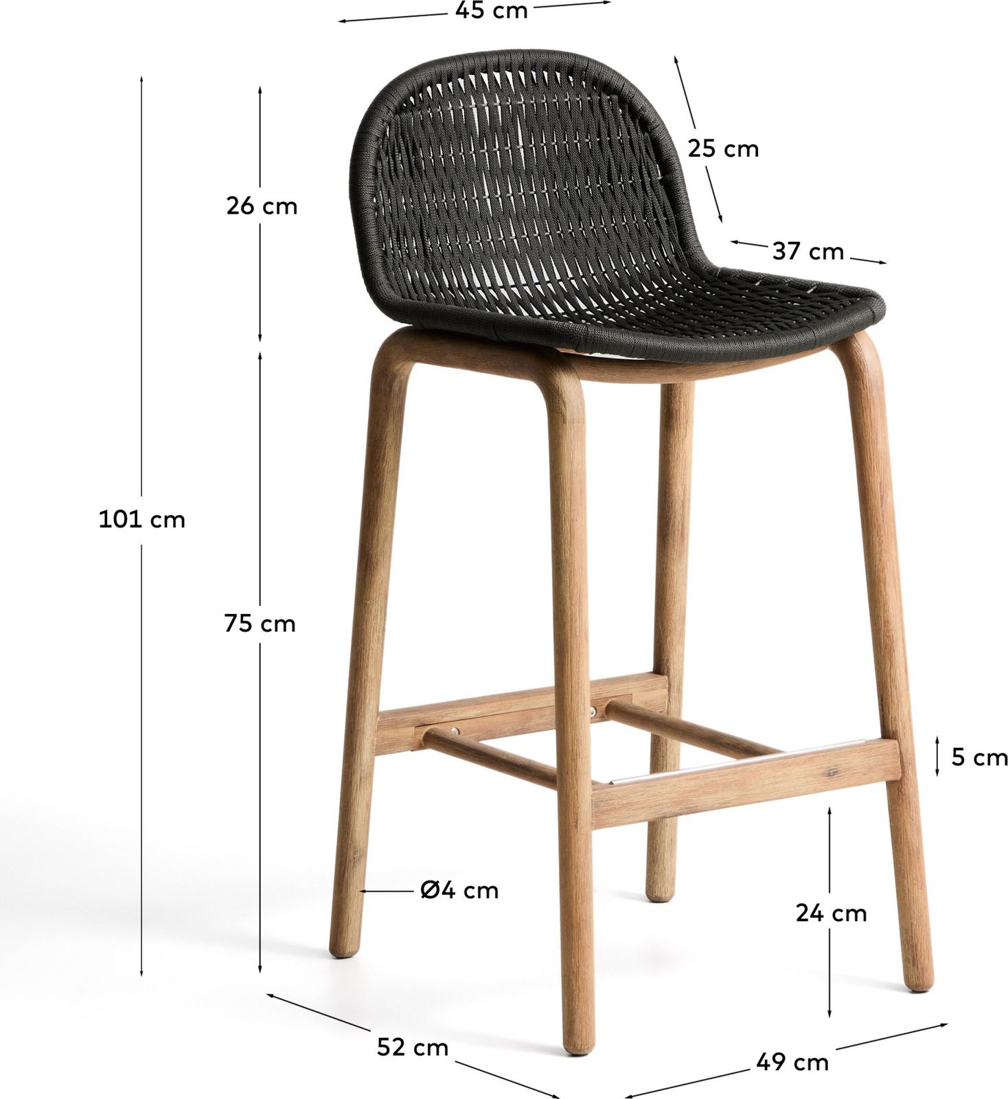 Kave Home Alipa Tuin Barkruk
