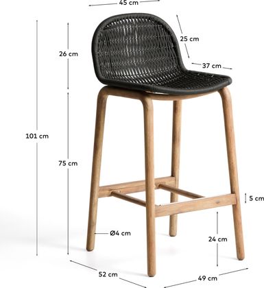 Kave Home Alipa Tuin Barkruk