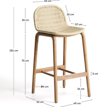 Kave Home Alipa Tuin Barkruk