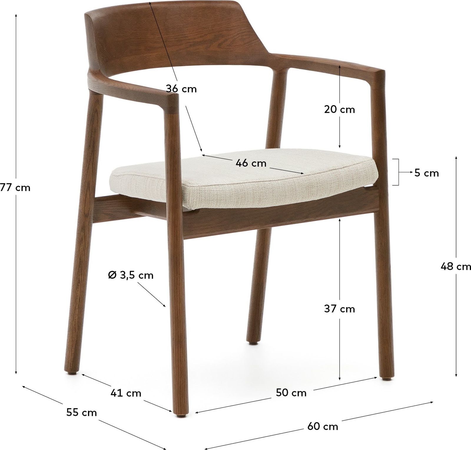 Kave Home Alocs Eetkamerstoel
