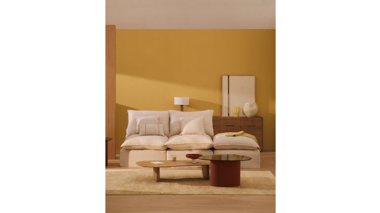 Kave Home Anarela 2-Zitsbank + Hocker