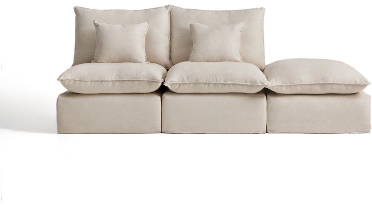 Kave Home Anarela 2-Zitsbank + Hocker