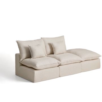 Kave Home Anarela 2-Zitsbank + Hocker