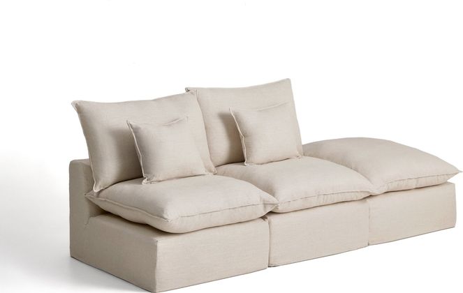 Kave Home Anarela 2-Zitsbank + Hocker