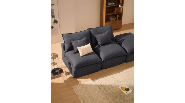 Kave Home Anarela 2-Zitsbank + Hocker