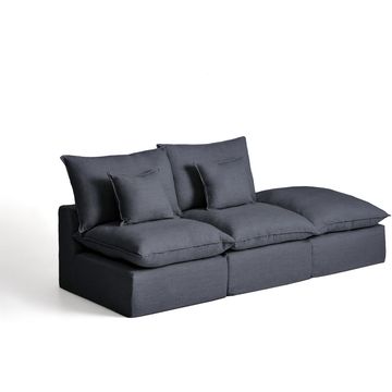 Kave Home Anarela 2-Zitsbank + Hocker