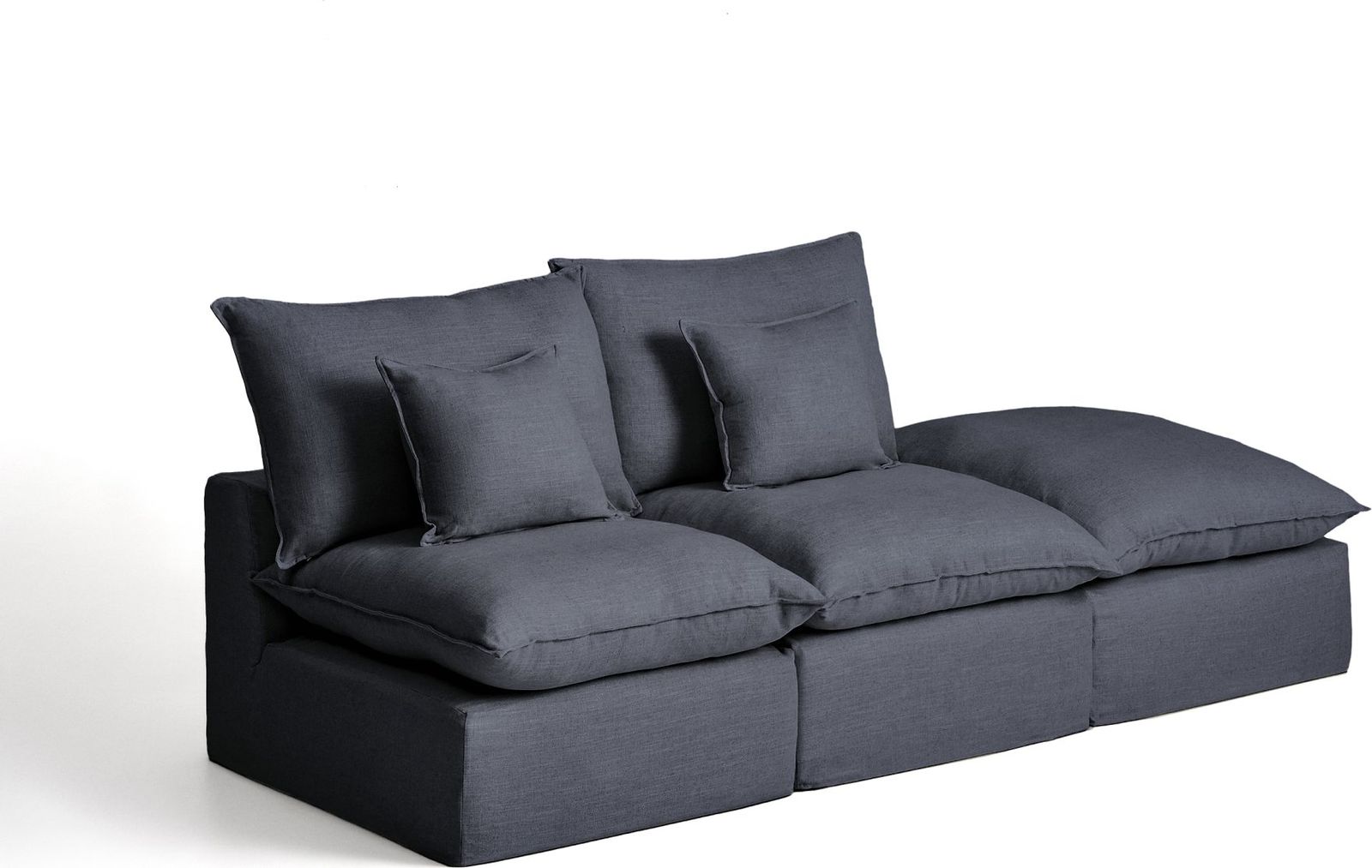 Kave Home Anarela 2-Zitsbank + Hocker