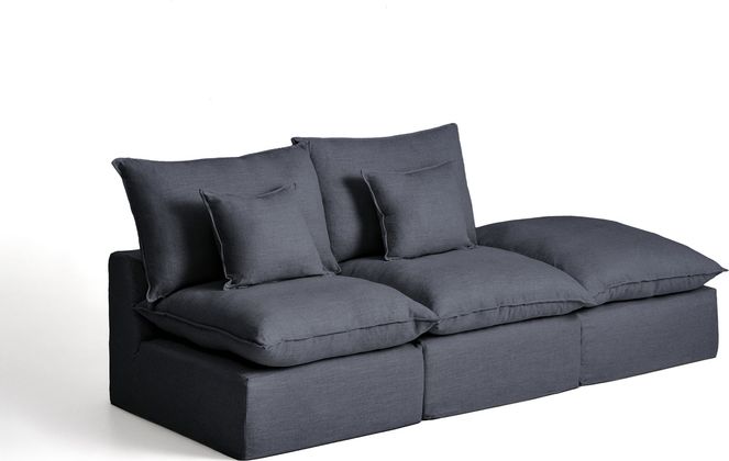 Kave Home Anarela 2-Zitsbank + Hocker