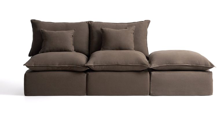 Kave Home Anarela 2-Zitsbank + Hocker