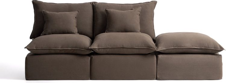 Kave Home Anarela 2-Zitsbank + Hocker