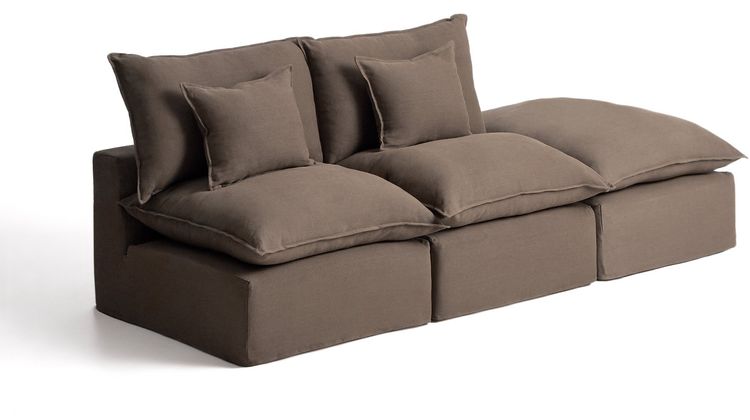 Kave Home Anarela 2-Zitsbank + Hocker