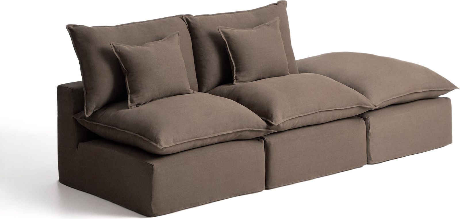 Kave Home Anarela 2-Zitsbank + Hocker