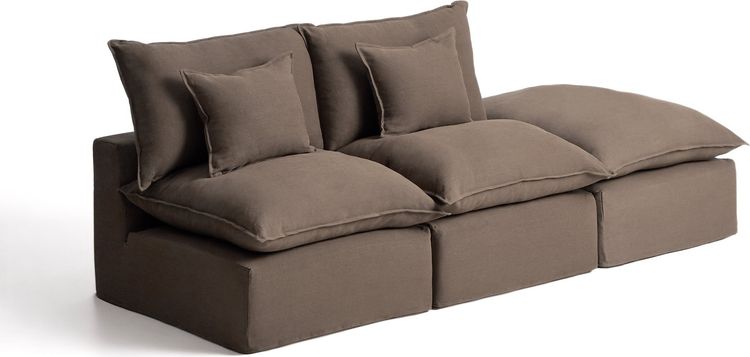 Kave Home Anarela 2-Zitsbank + Hocker