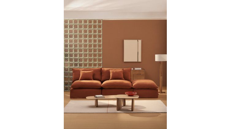 Kave Home Anarela 2-Zitsbank + Hocker