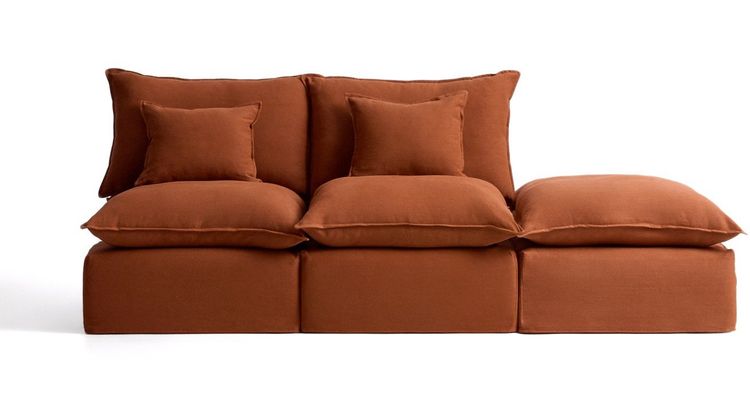 Kave Home Anarela 2-Zitsbank + Hocker