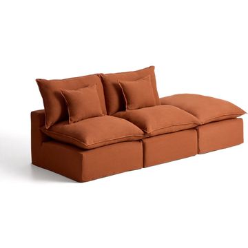Kave Home Anarela 2-Zitsbank + Hocker