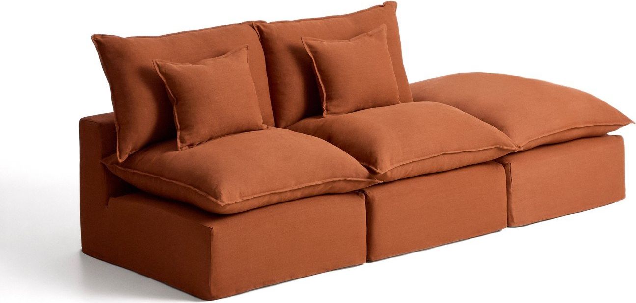 Kave Home Anarela 2-Zitsbank + Hocker