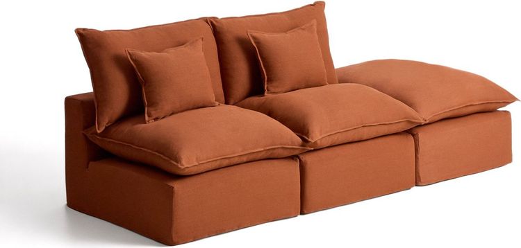 Kave Home Anarela 2-Zitsbank + Hocker