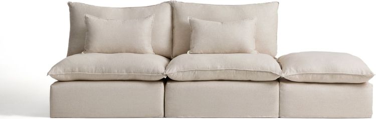 Kave Home Anarela 3-Zitsbank + Hocker