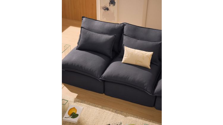 Kave Home Anarela 3-Zitsbank + Hocker
