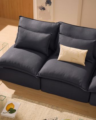 Kave Home Anarela 3-Zitsbank + Hocker