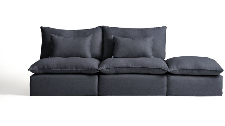 Kave Home Anarela 3-Zitsbank + Hocker