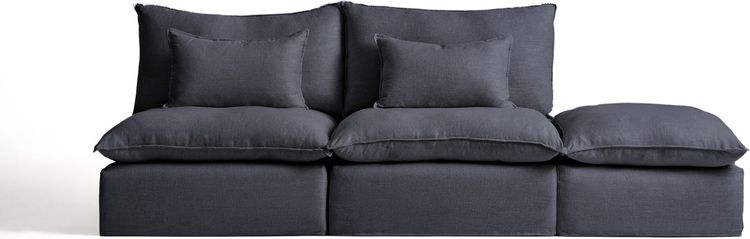 Kave Home Anarela 3-Zitsbank + Hocker