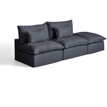 Kave Home Anarela 3-Zitsbank + Hocker