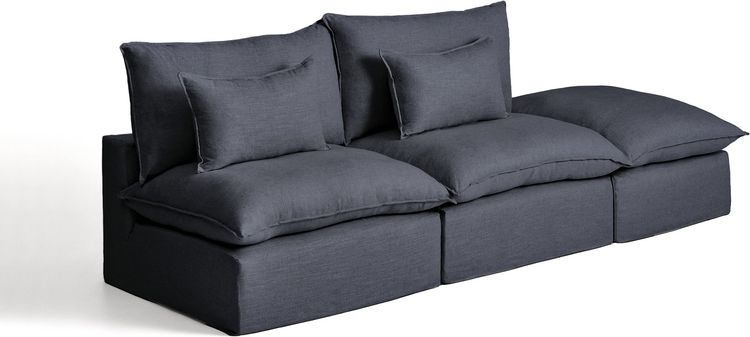 Kave Home Anarela 3-Zitsbank + Hocker