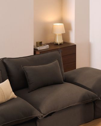 Kave Home Anarela 3-Zitsbank + Hocker