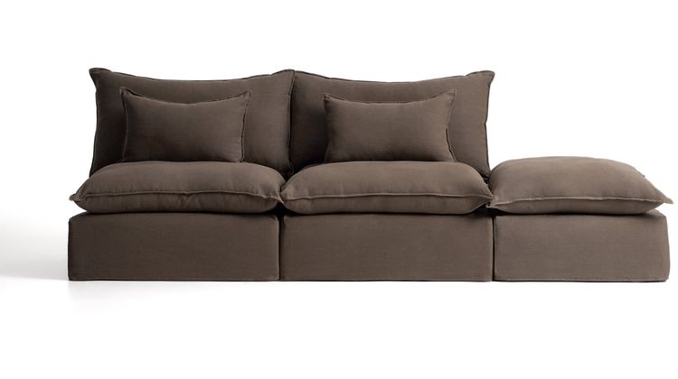 Kave Home Anarela 3-Zitsbank + Hocker