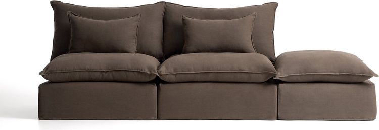 Kave Home Anarela 3-Zitsbank + Hocker