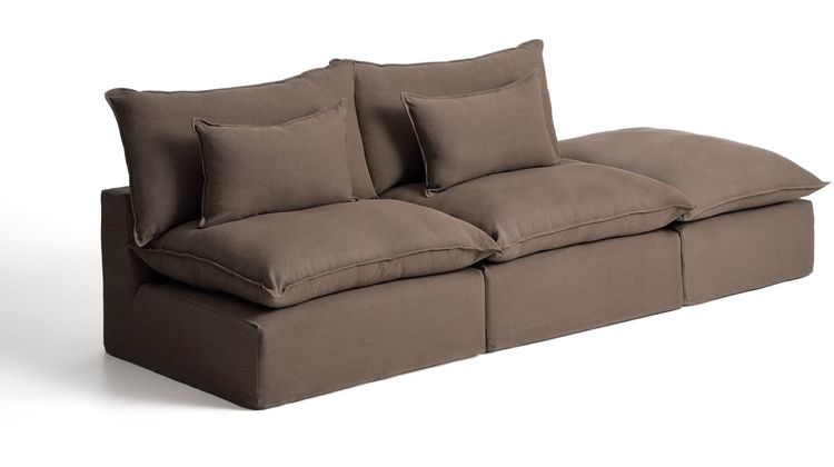 Kave Home Anarela 3-Zitsbank + Hocker