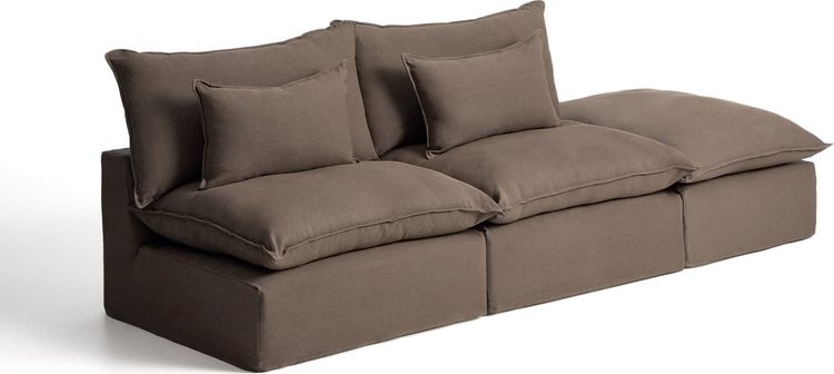 Kave Home Anarela 3-Zitsbank + Hocker