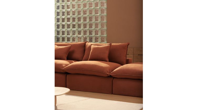 Kave Home Anarela 3-Zitsbank + Hocker