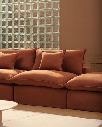 Kave Home Anarela 3-Zitsbank + Hocker