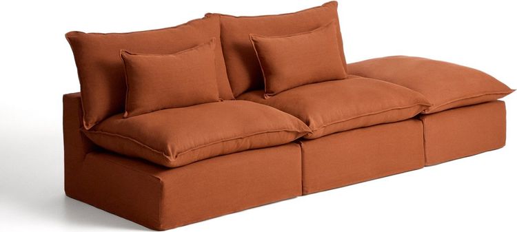 Kave Home Anarela 3-Zitsbank + Hocker