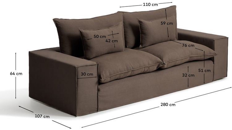 Kave Home Anarela 3-Zitsbank