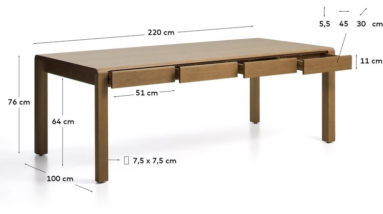 Kave Home Arelida Eettafel