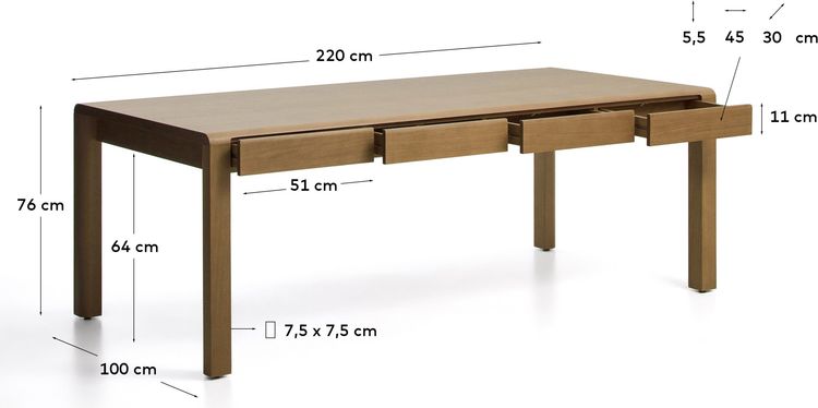 Kave Home Arelida Eettafel