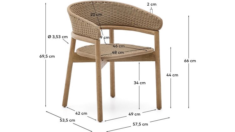 Kave Home Arinella Tuinstoel