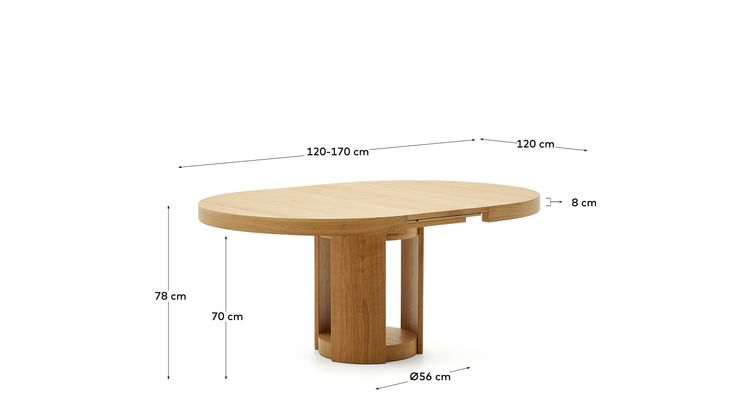 Kave Home Artis Uitschuifbare Eettafel