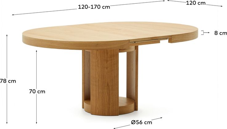 Kave Home Artis Uitschuifbare Eettafel