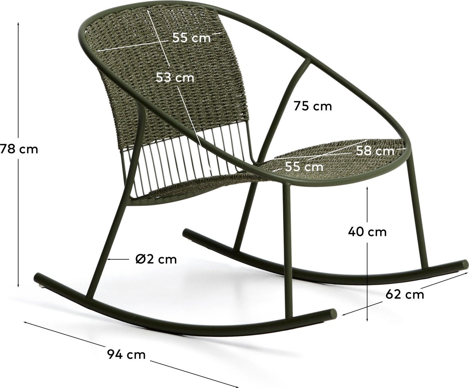 Kave Home Atrani Outdoor Schommelstoel