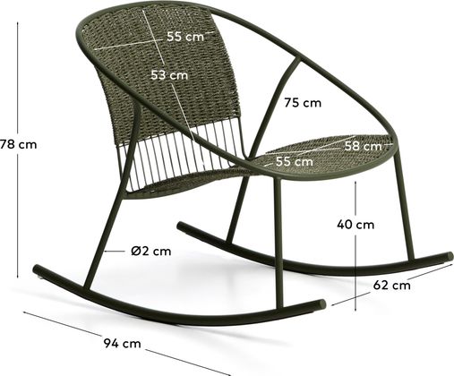 Kave Home Atrani Outdoor Schommelstoel