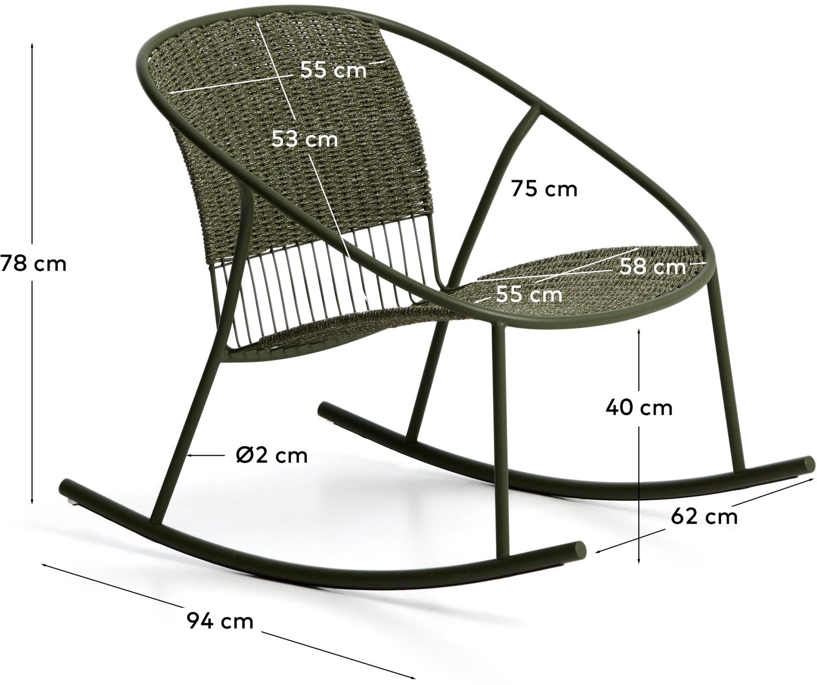 Kave Home Atrani Outdoor Schommelstoel