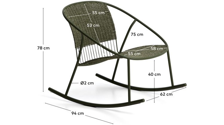 Kave Home Atrani Outdoor Schommelstoel
