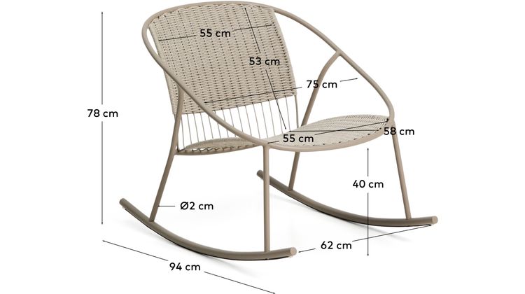 Kave Home Atrani Outdoor Schommelstoel