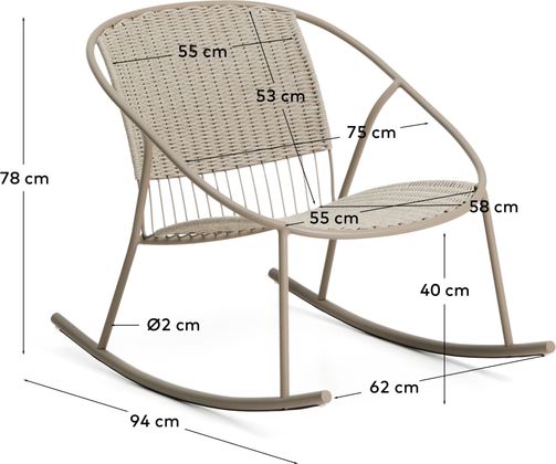 Kave Home Atrani Outdoor Schommelstoel