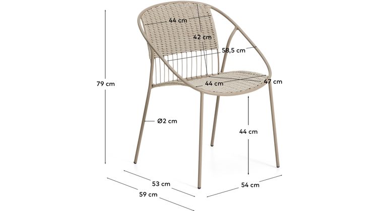 Kave Home Atrani Tuinstoel